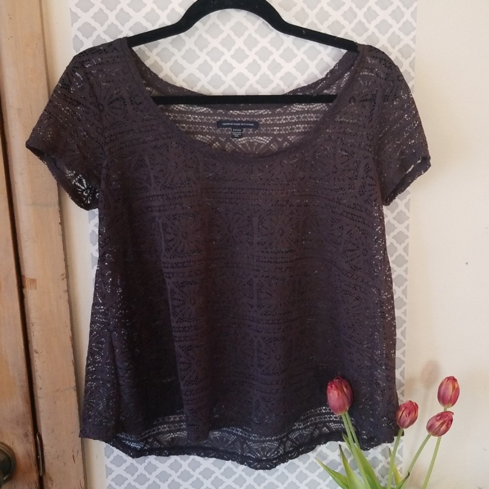 🌷AEO Lacy Grey Shirt 🌷